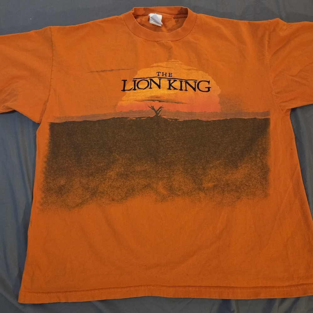 Vintage Disney Designs tee Shirt Large The Lion King All Over Print AOP USA 90s